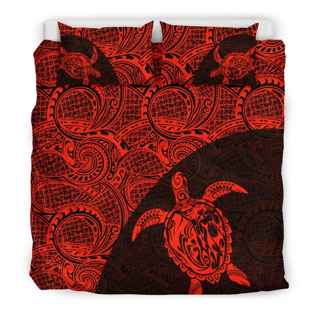 Turtle Mermaid Polynesian Duvet Cover Set 01