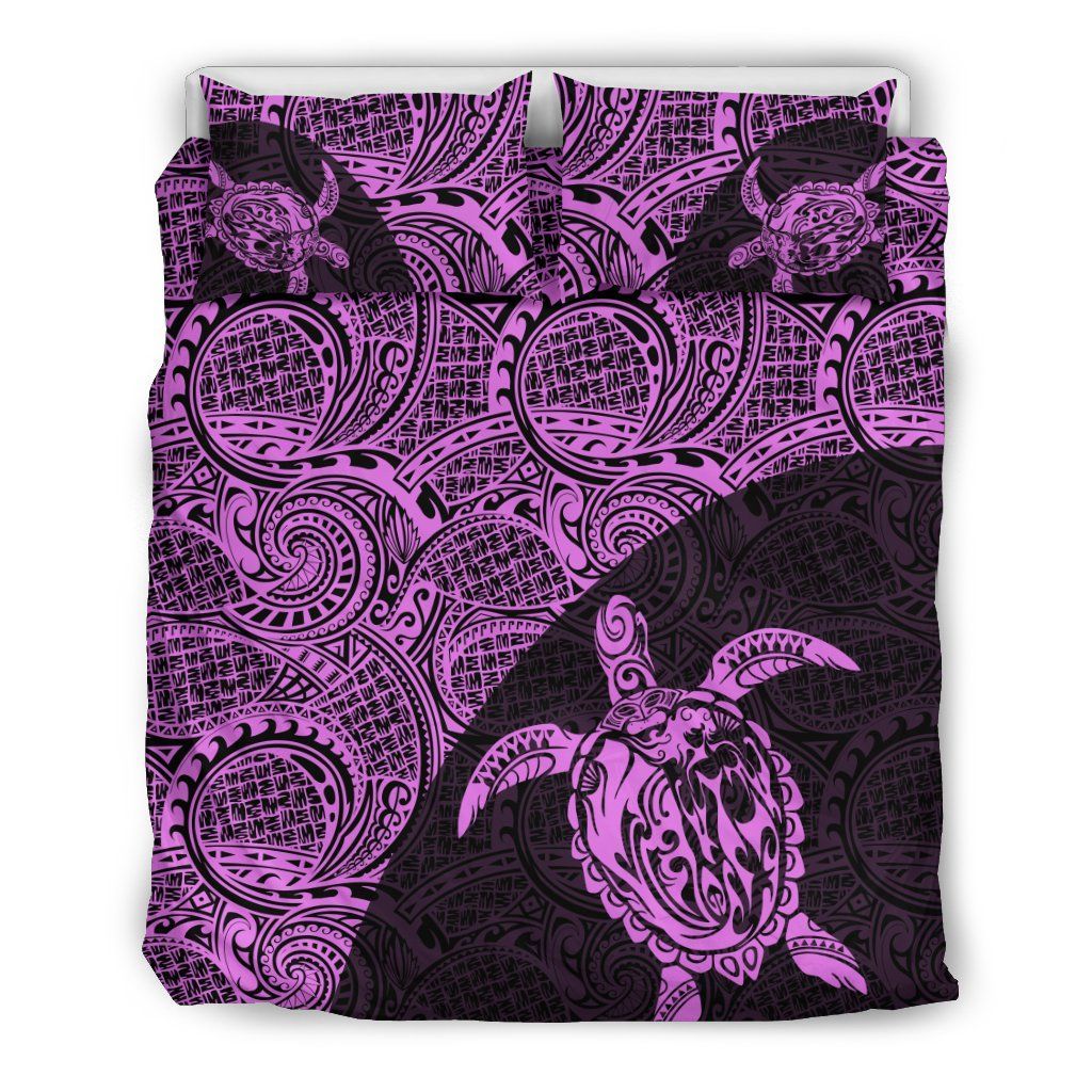 Turtle Mermaid Polynesian Duvet Cover Set 05