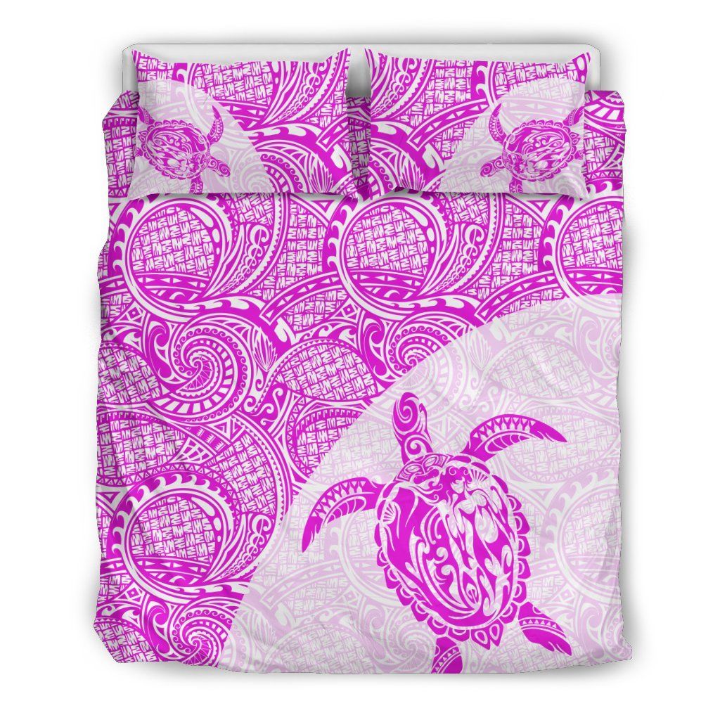 Turtle Mermaid Polynesian Duvet Cover Set 07
