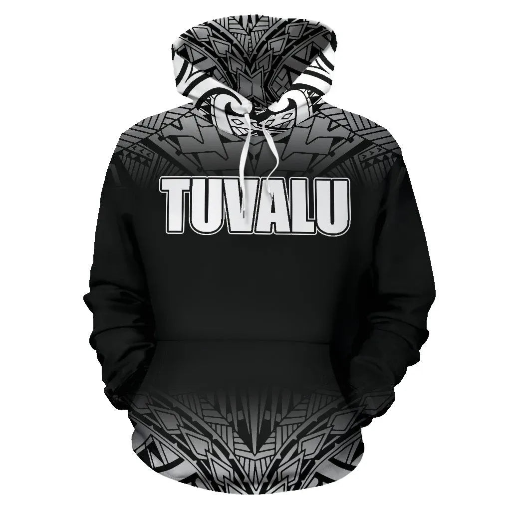 Tuvalu All Over Hoodie Fog Black Style