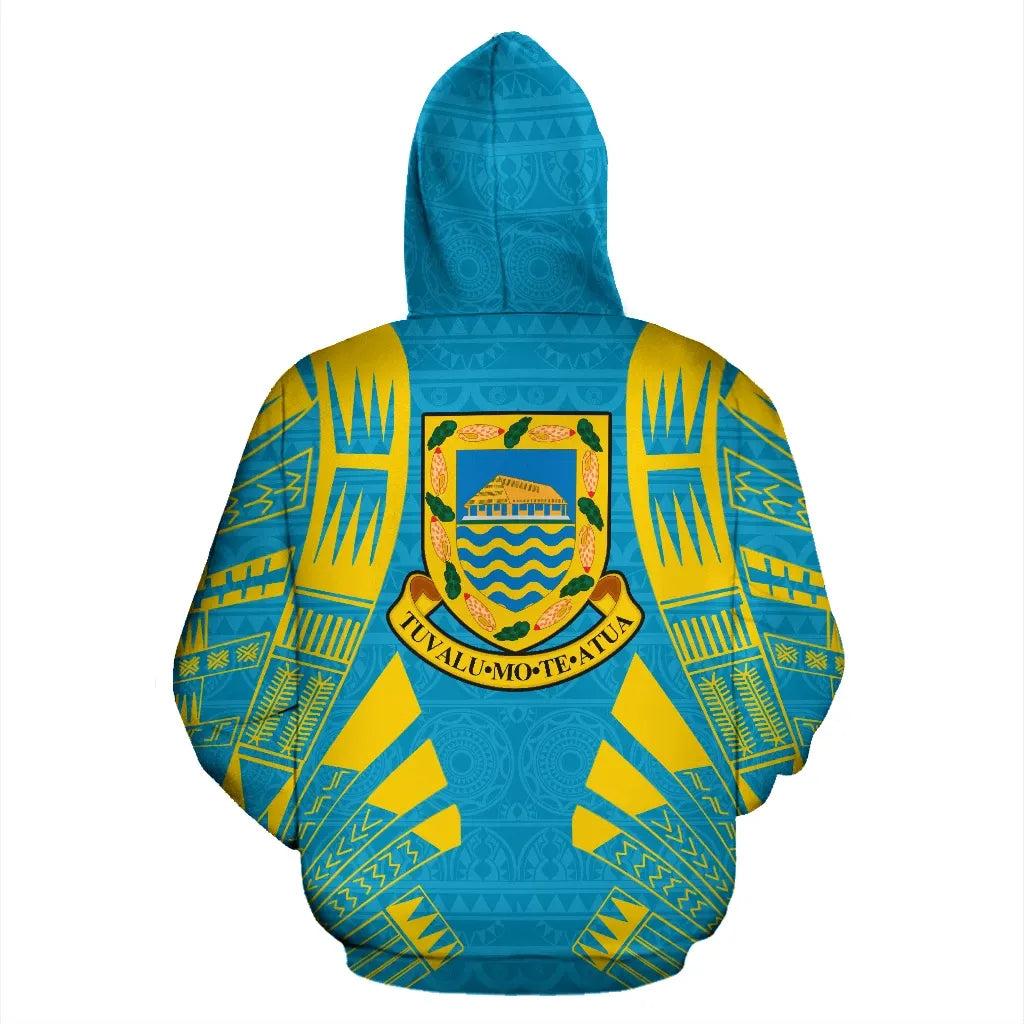 Tuvalu All Over Hoodie - Polynesian Tattoo Style