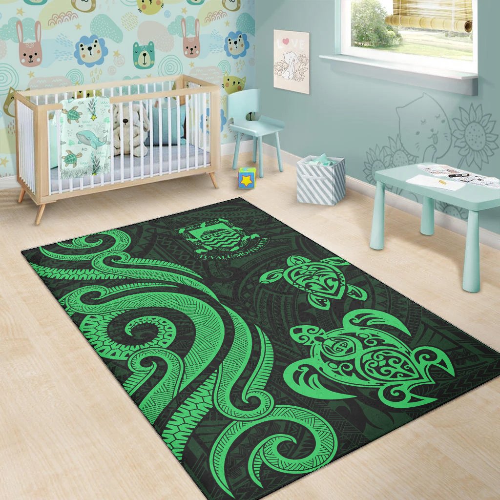 Tuvalu Area Rug - Green Tentacle Turtle