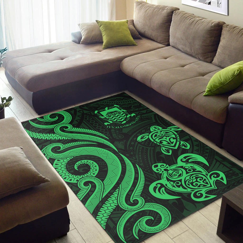 Tuvalu Area Rug - Green Tentacle Turtle