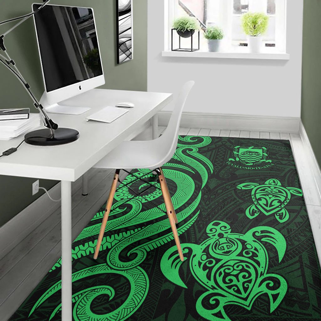 Tuvalu Area Rug - Green Tentacle Turtle