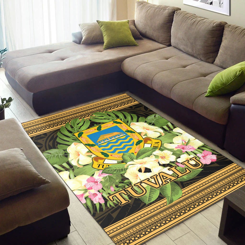 Tuvalu Area Rug - Polynesian Gold Patterns Collection
