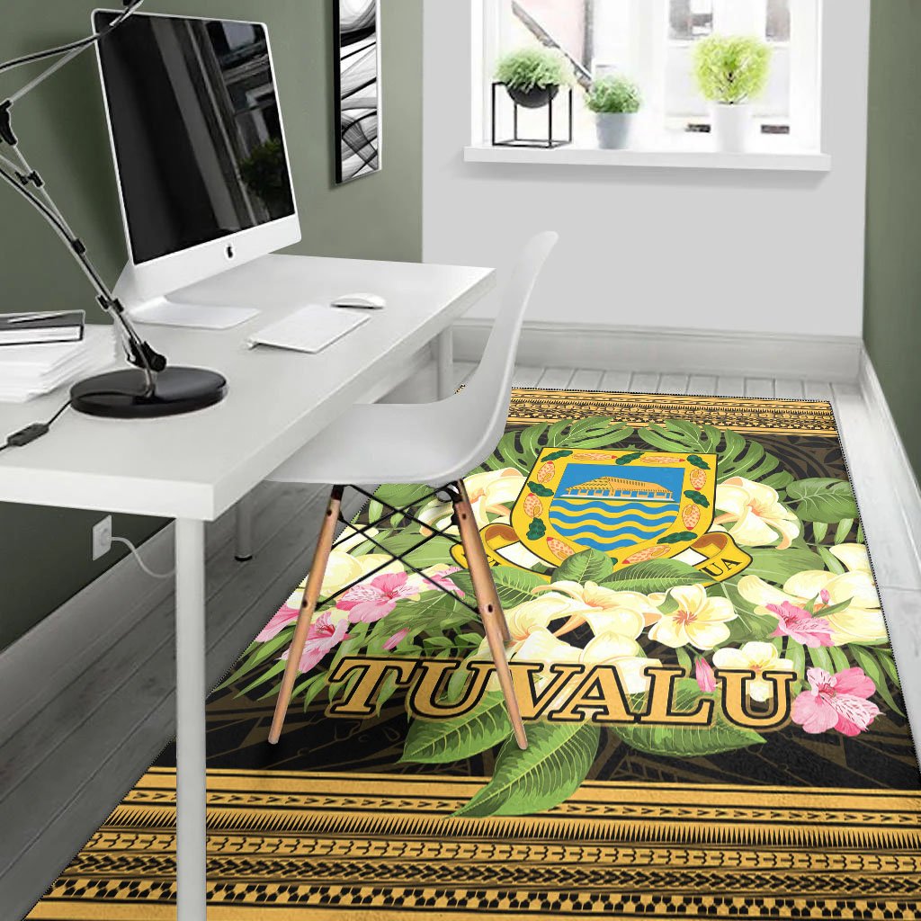 Tuvalu Area Rug - Polynesian Gold Patterns Collection
