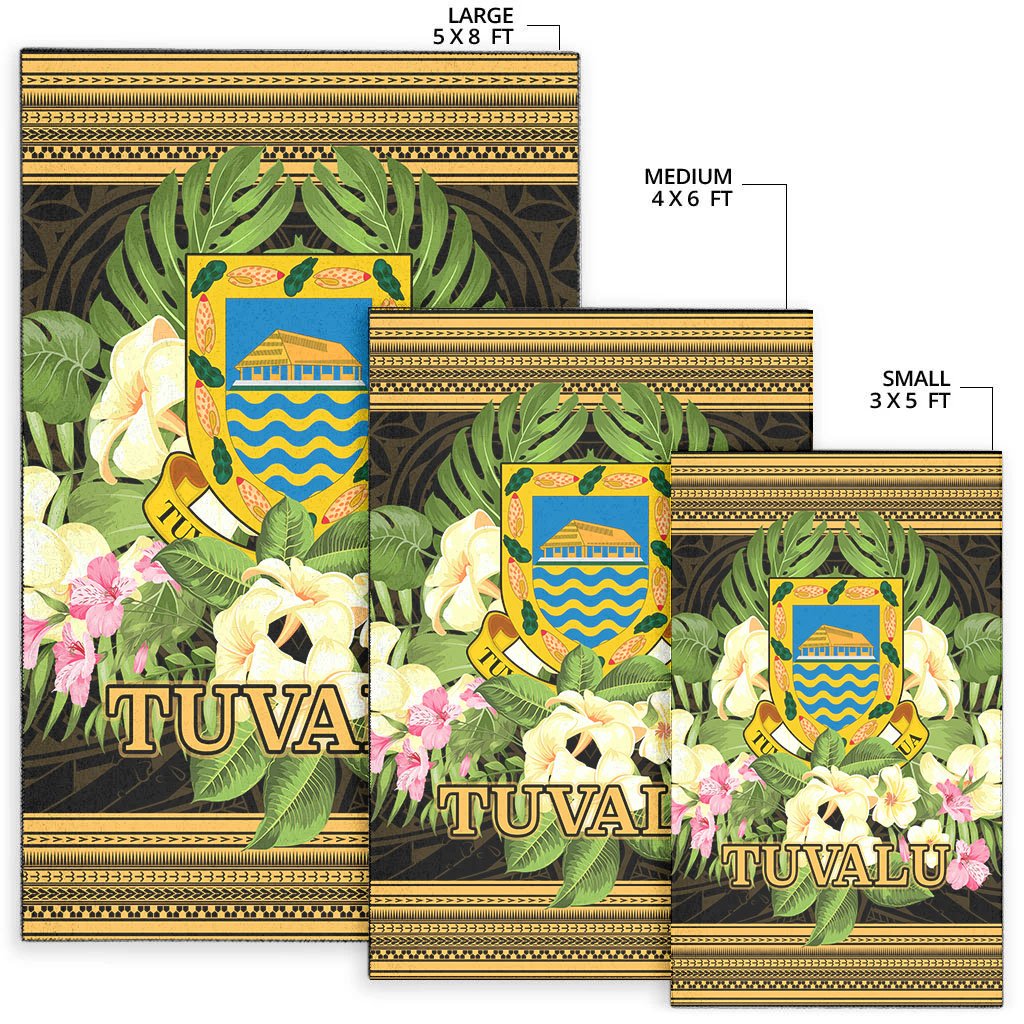 Tuvalu Area Rug - Polynesian Gold Patterns Collection