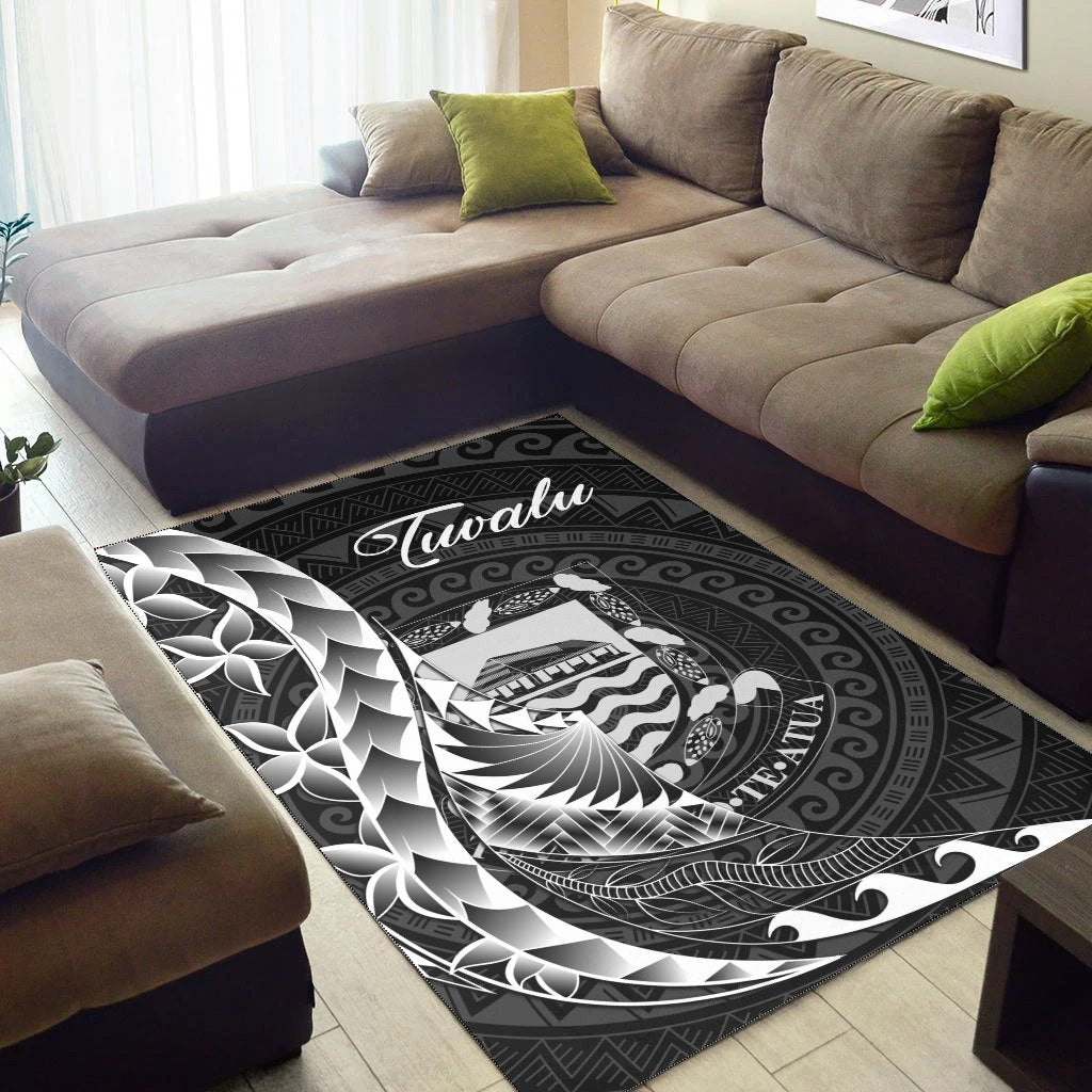 Tuvalu Area Rug - Polynesian Pattern Style