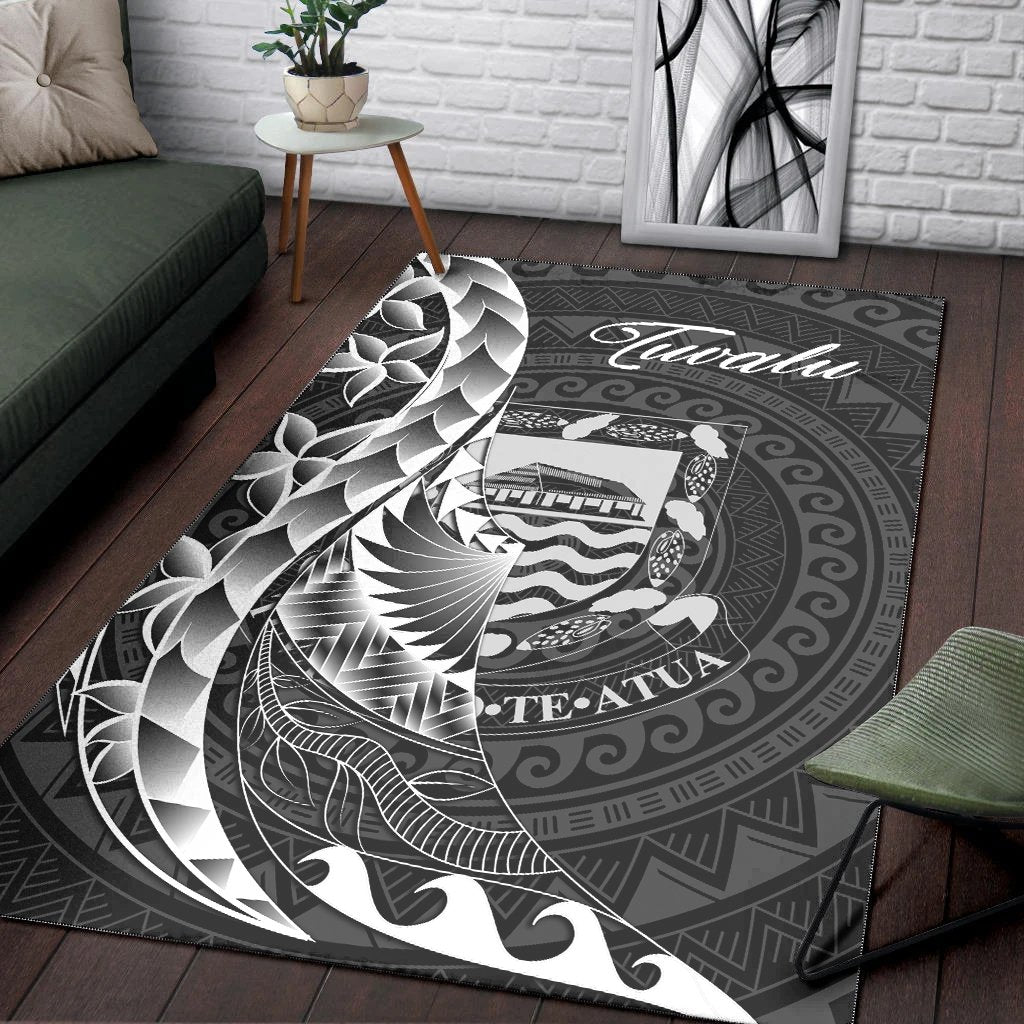 Tuvalu Area Rug - Polynesian Pattern Style