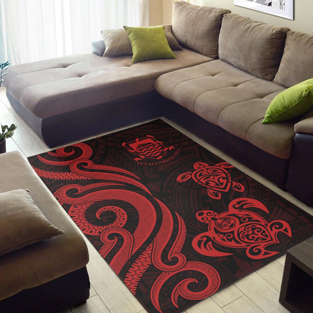 Tuvalu Area Rug - Red Tentacle Turtle