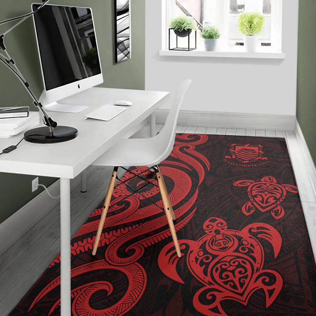Tuvalu Area Rug - Red Tentacle Turtle
