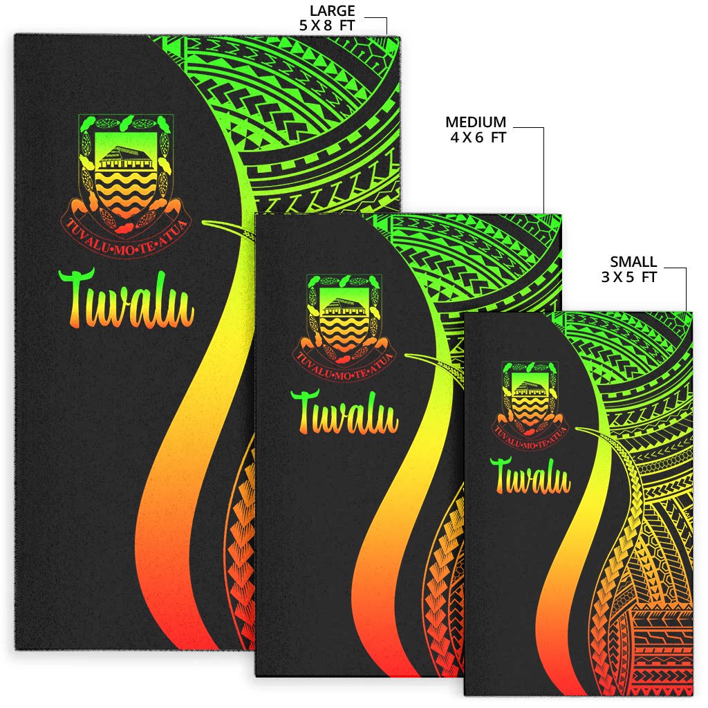 Tuvalu Area Rug - Reggae Polynesian Tentacle Tribal Pattern