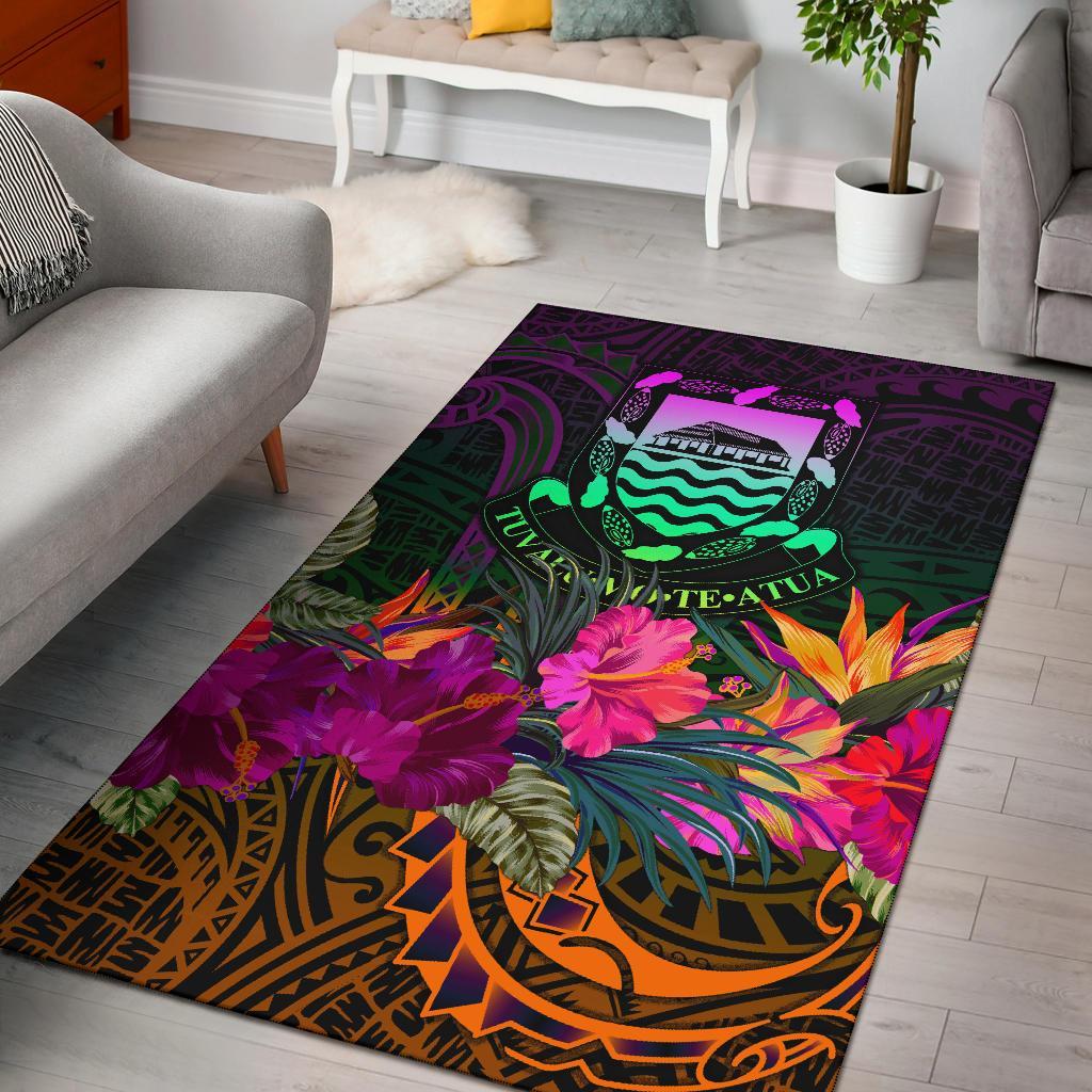 Tuvalu Area Rug - Summer Hibiscus