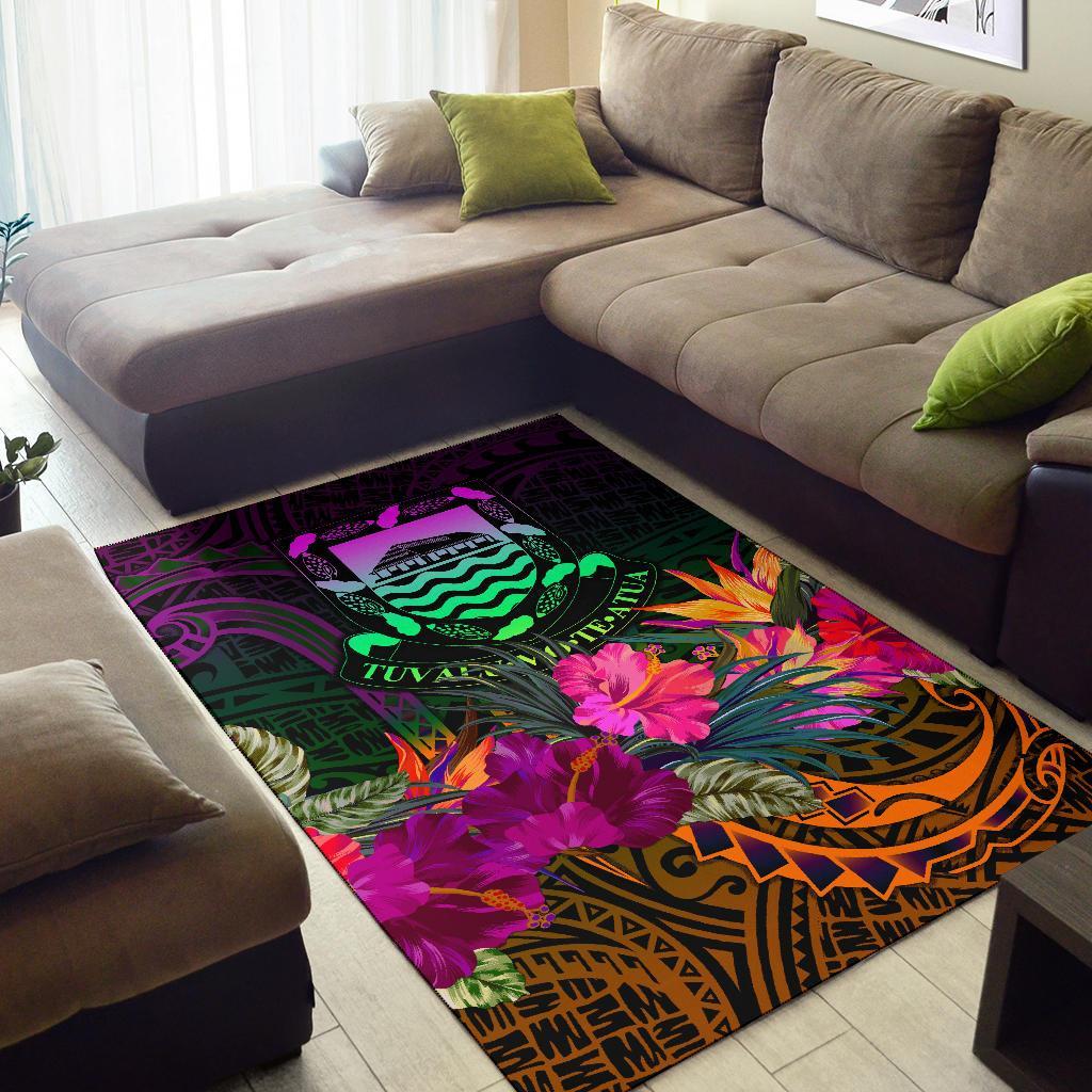 Tuvalu Area Rug - Summer Hibiscus