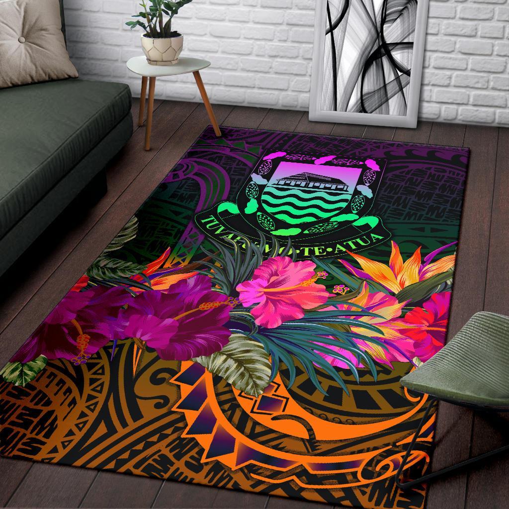 Tuvalu Area Rug - Summer Hibiscus