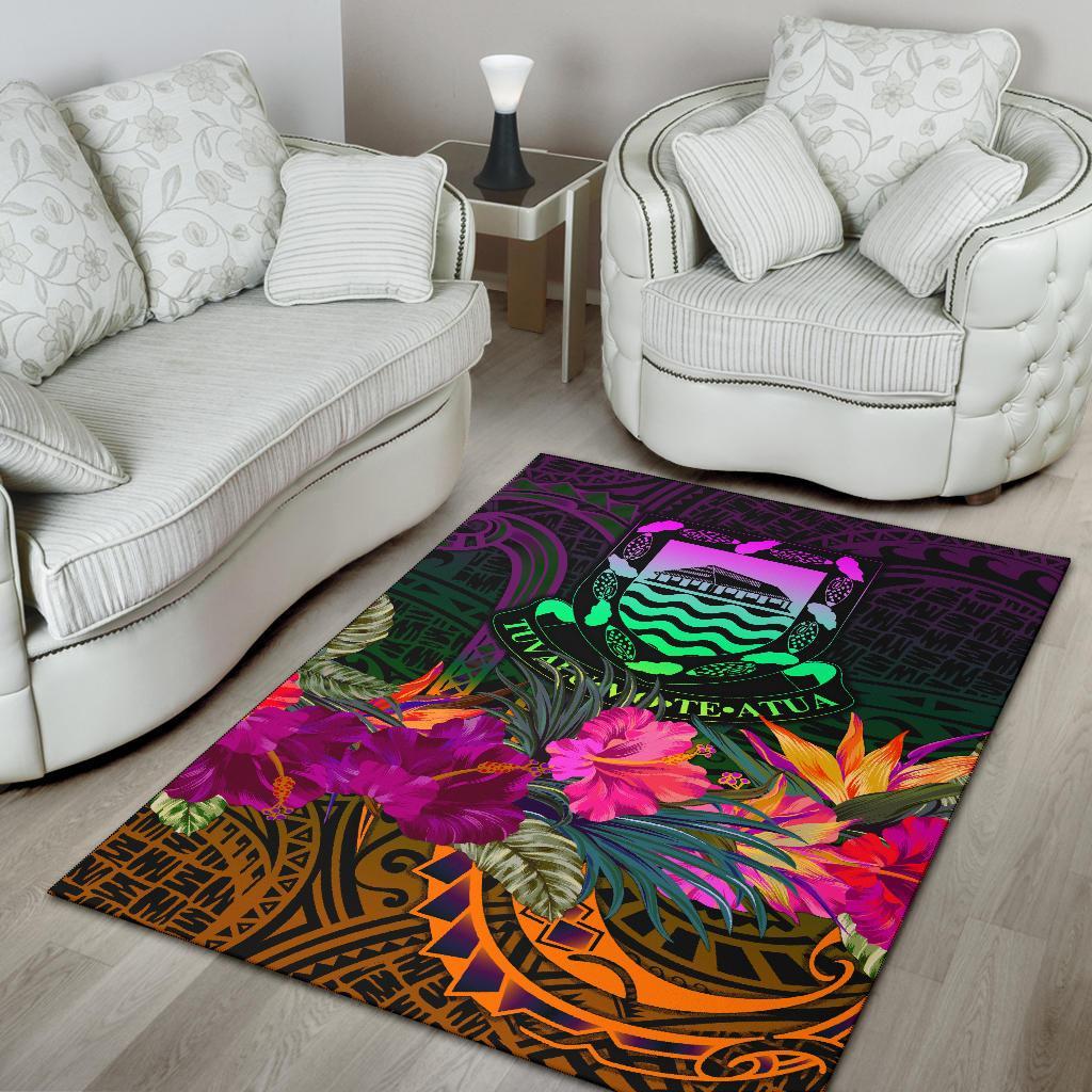Tuvalu Area Rug - Summer Hibiscus