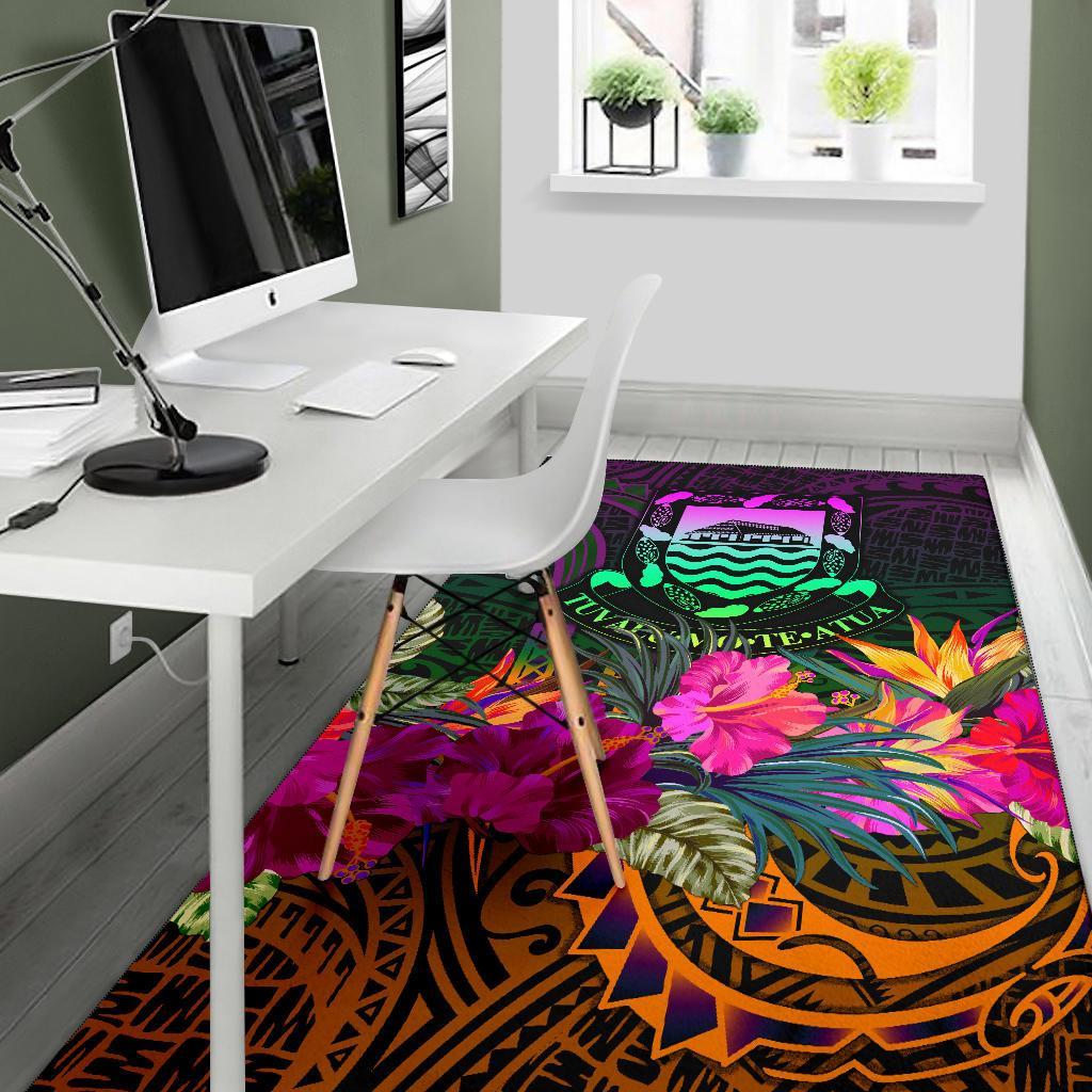 Tuvalu Area Rug - Summer Hibiscus