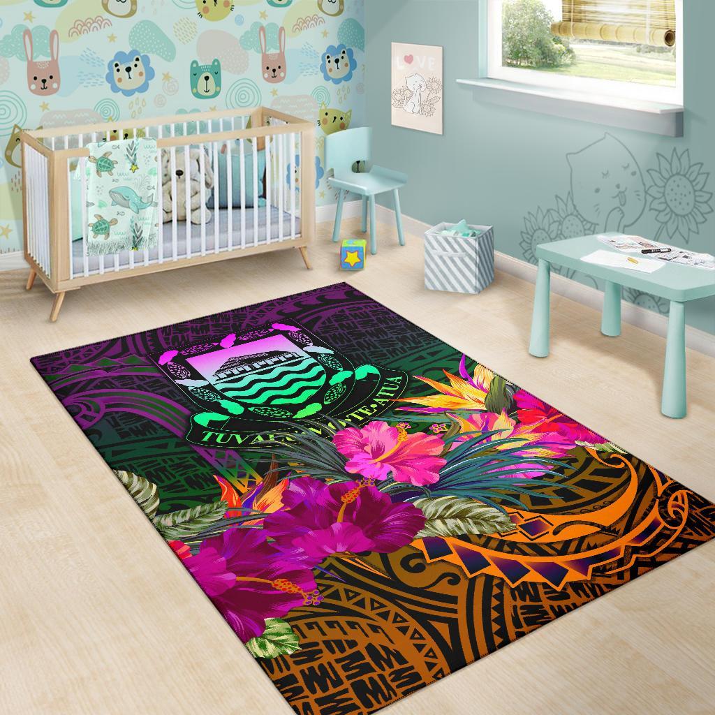 Tuvalu Area Rug - Summer Hibiscus