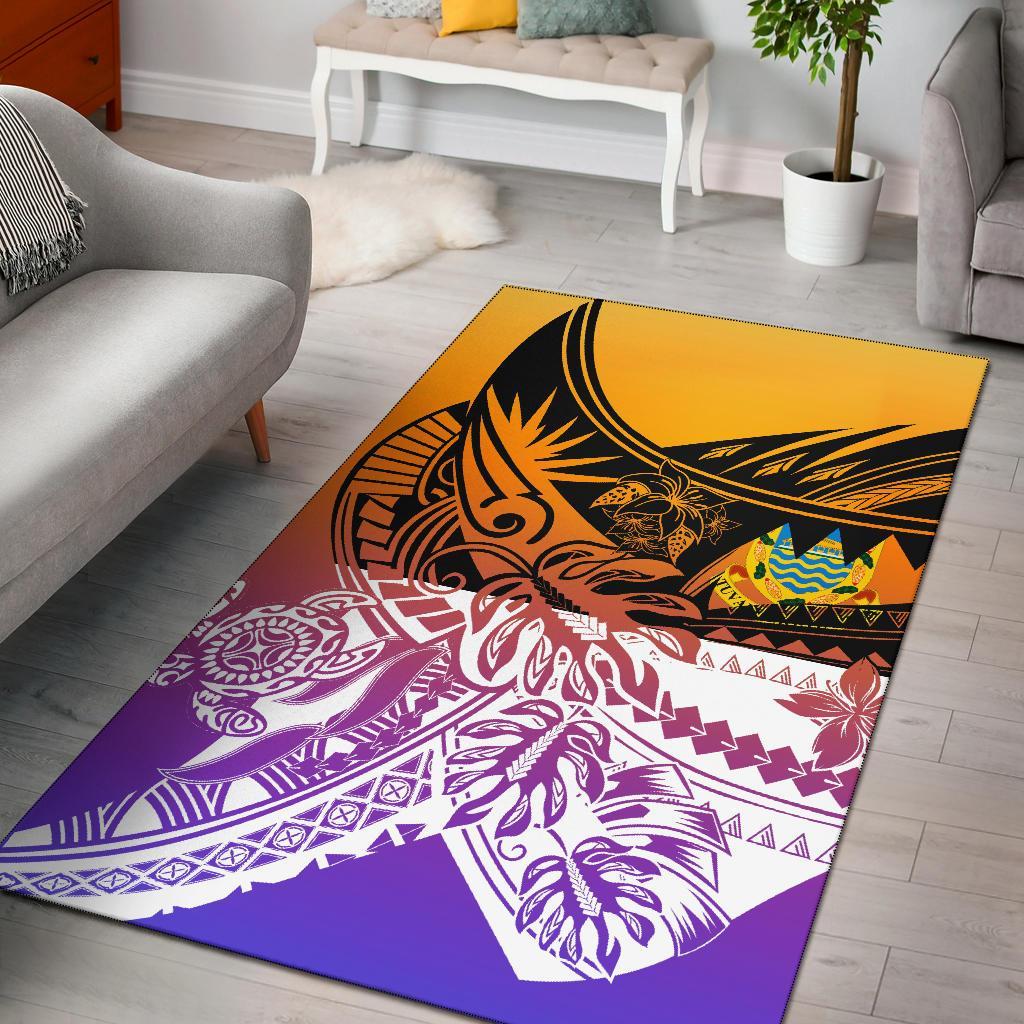 Tuvalu Area Rug - Tribal Jungle Pattern