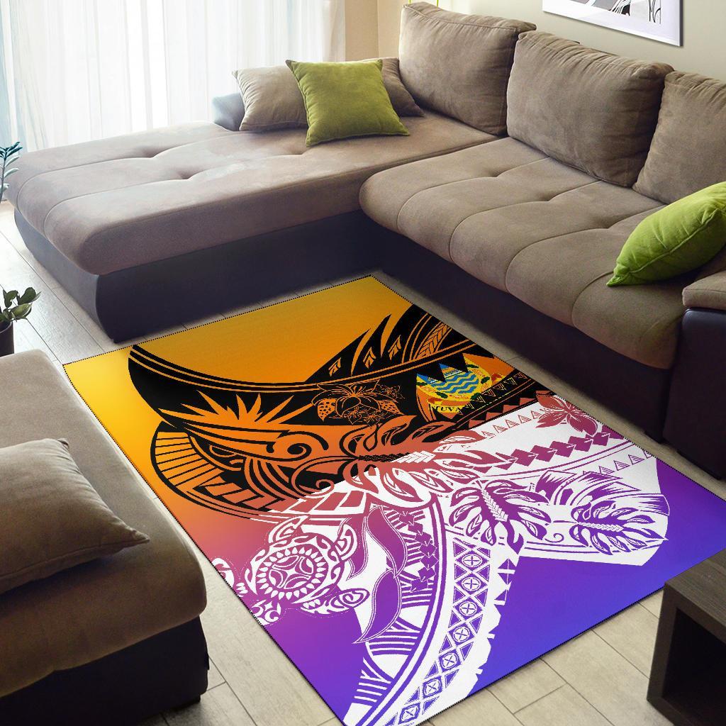 Tuvalu Area Rug - Tribal Jungle Pattern