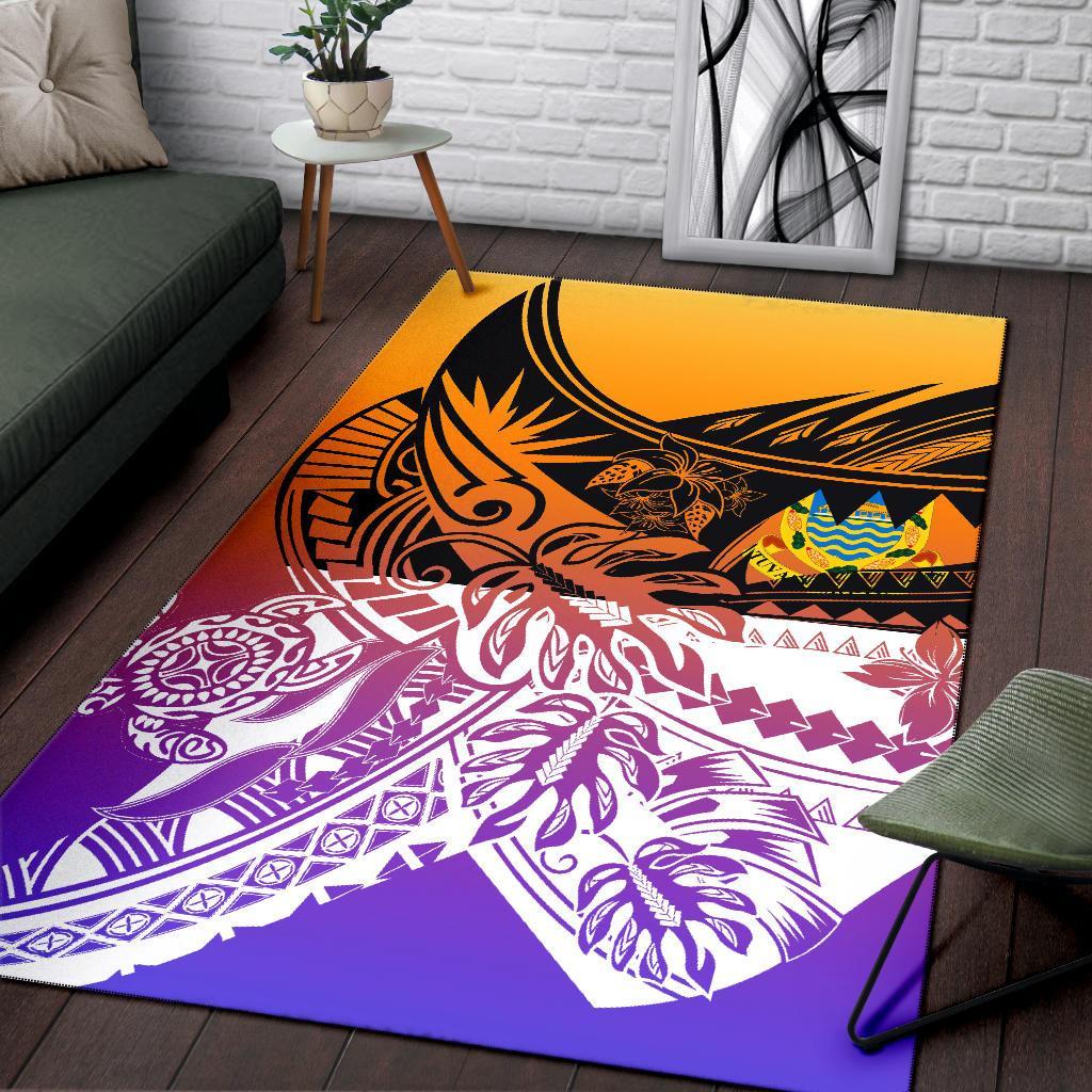 Tuvalu Area Rug - Tribal Jungle Pattern
