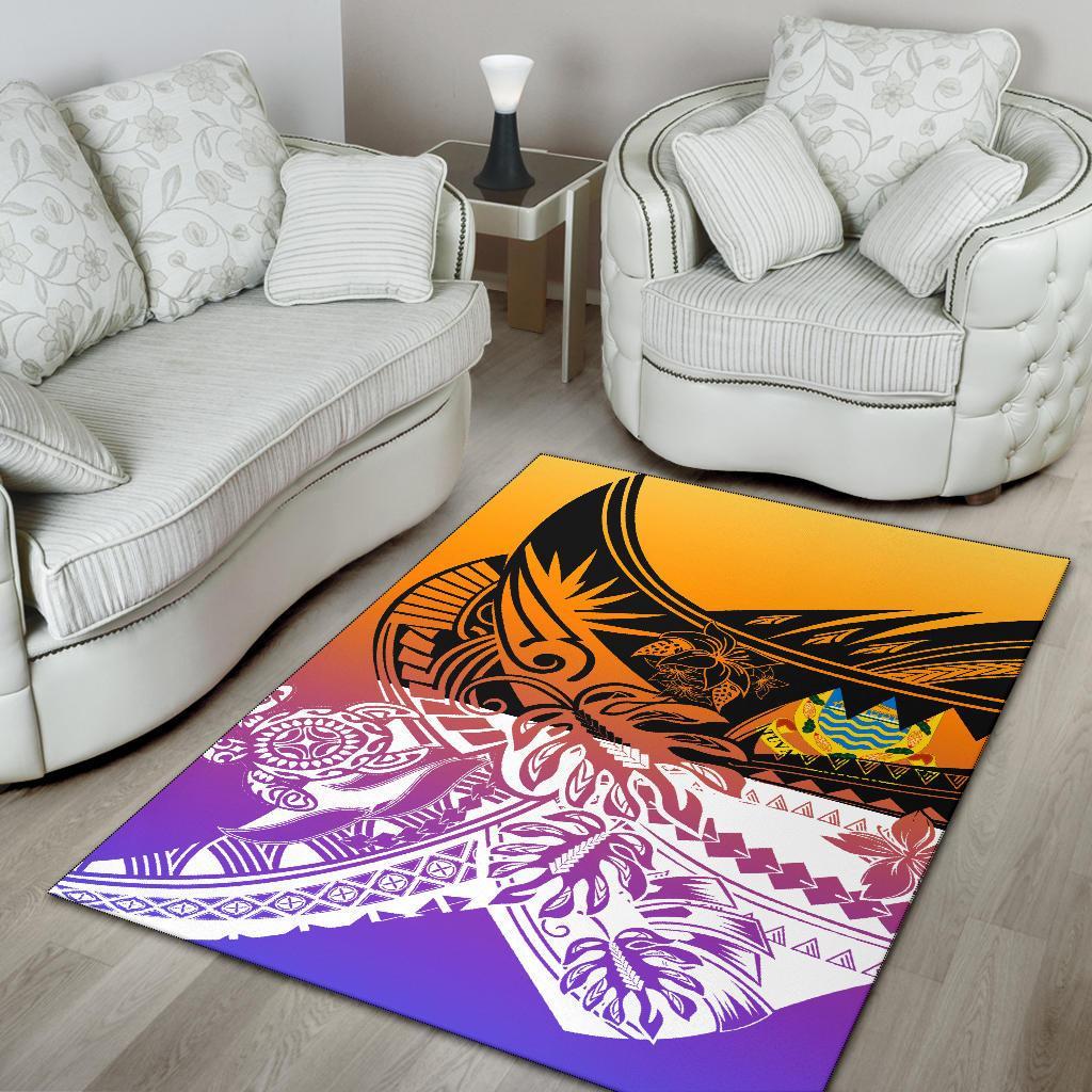 Tuvalu Area Rug - Tribal Jungle Pattern
