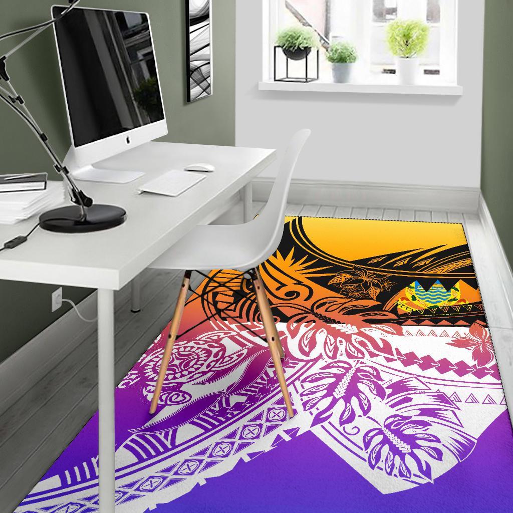 Tuvalu Area Rug - Tribal Jungle Pattern