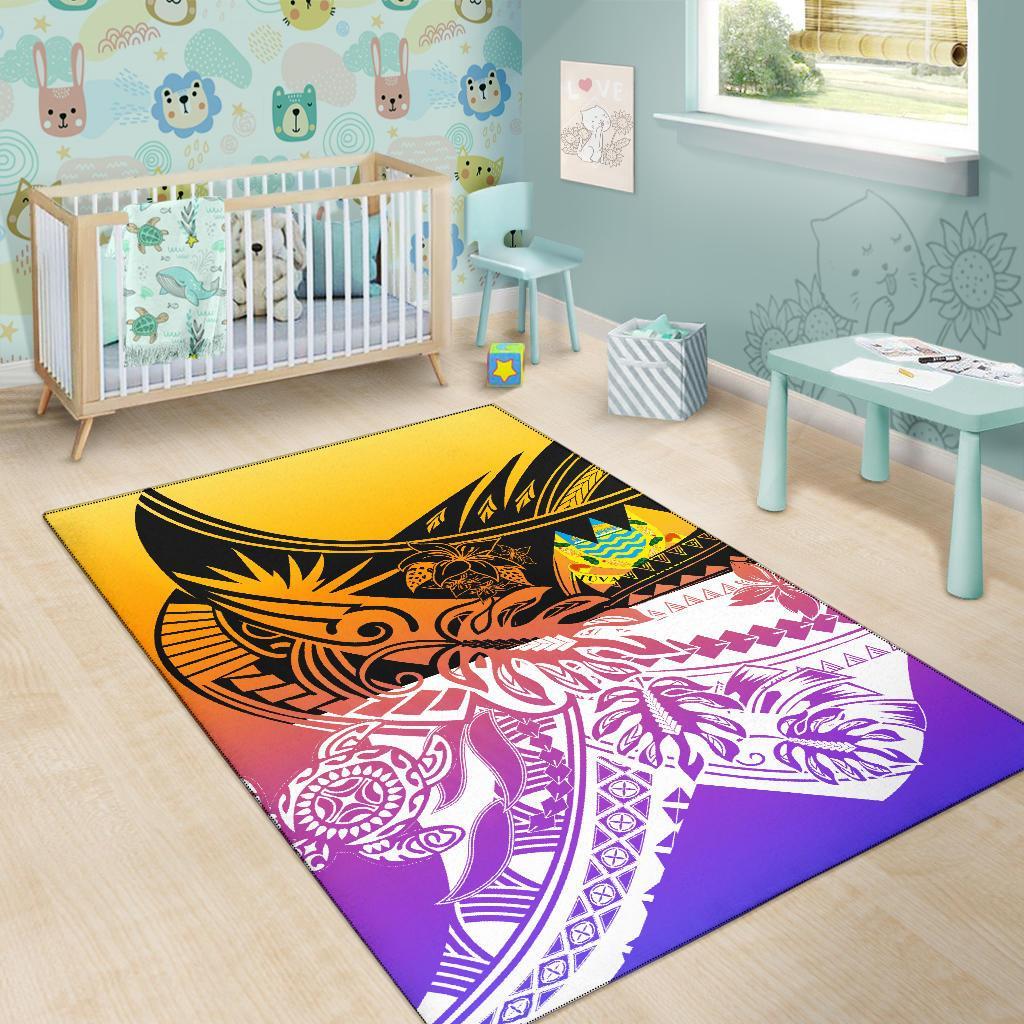 Tuvalu Area Rug - Tribal Jungle Pattern