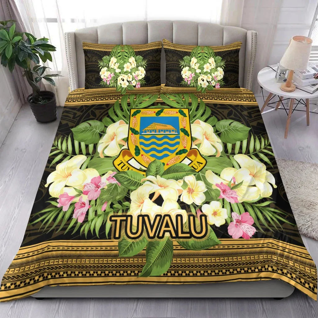 Tuvalu Bedding Set - Polynesian Gold Patterns Collection
