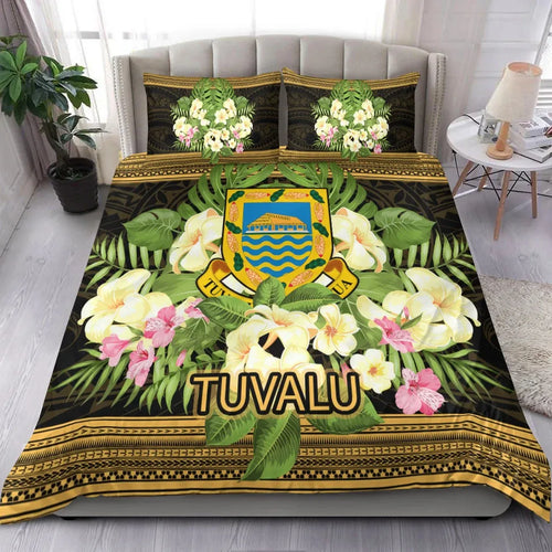 Tuvalu Bedding Set - Polynesian Gold Patterns Collection