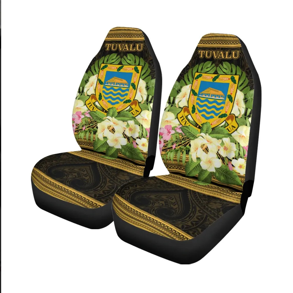 Tuvalu Car Seat Cover - Polynesian Gold Patterns Collection