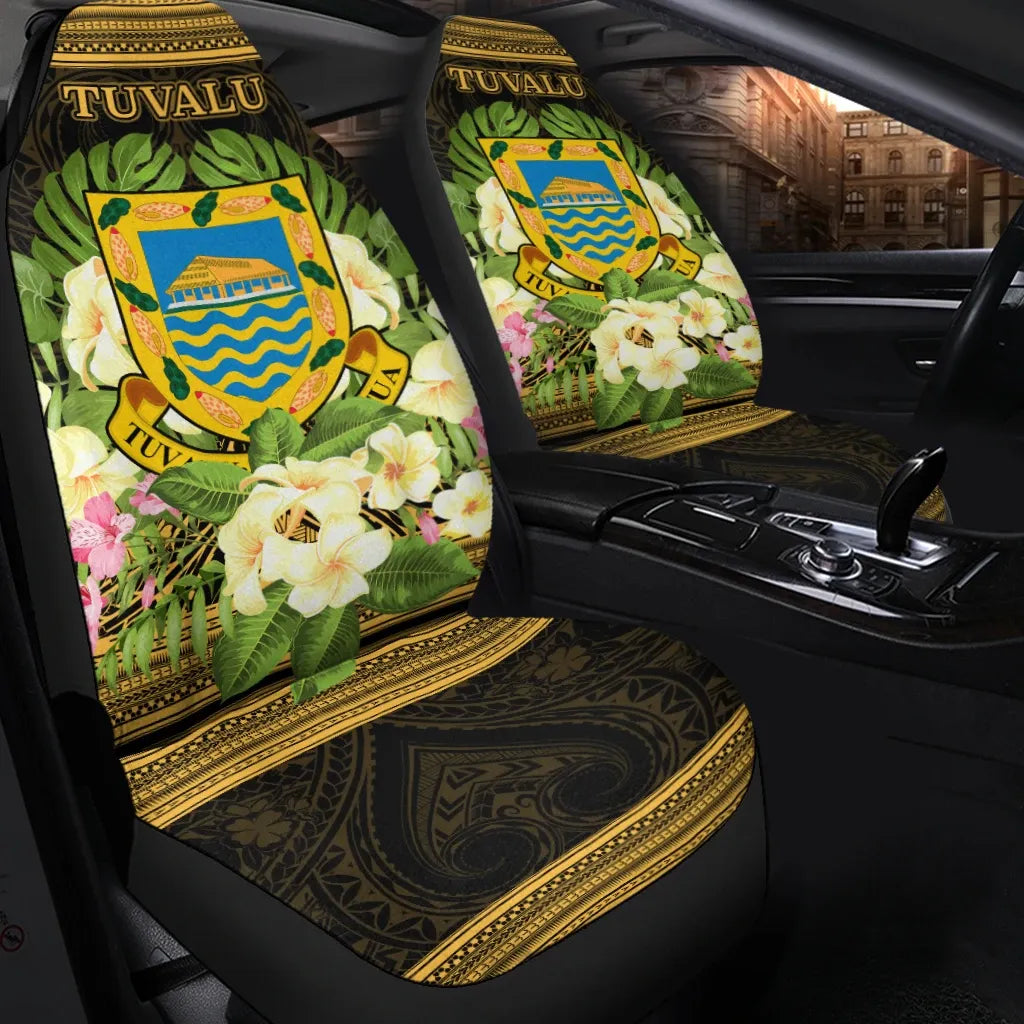 Tuvalu Car Seat Cover - Polynesian Gold Patterns Collection