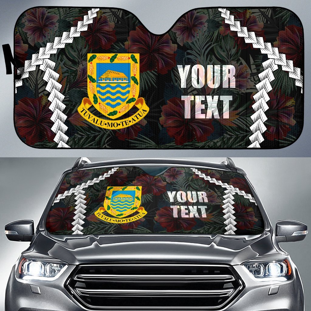 Tuvalu Custom Personalised Auto Sun Shades - Chain Polynesian