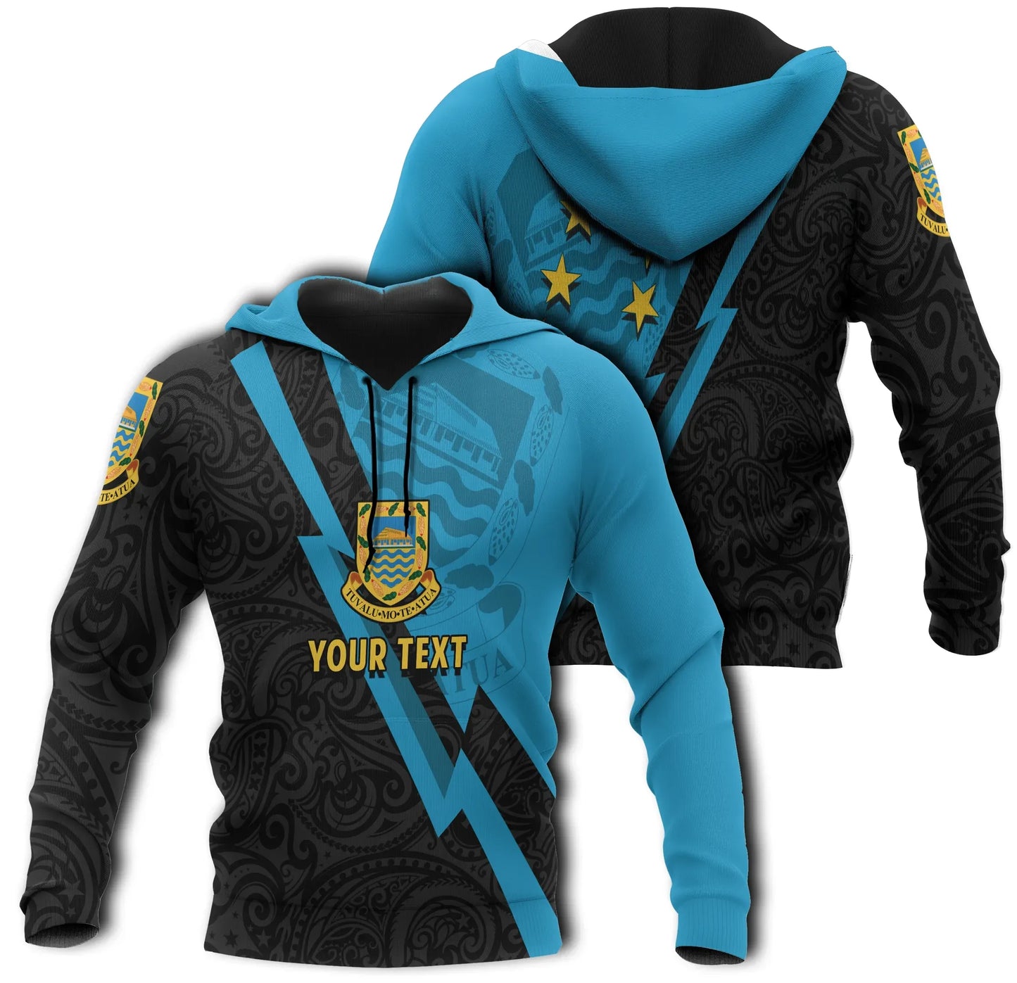 Tuvalu Custom Personalised Hoodie - Lighting Version