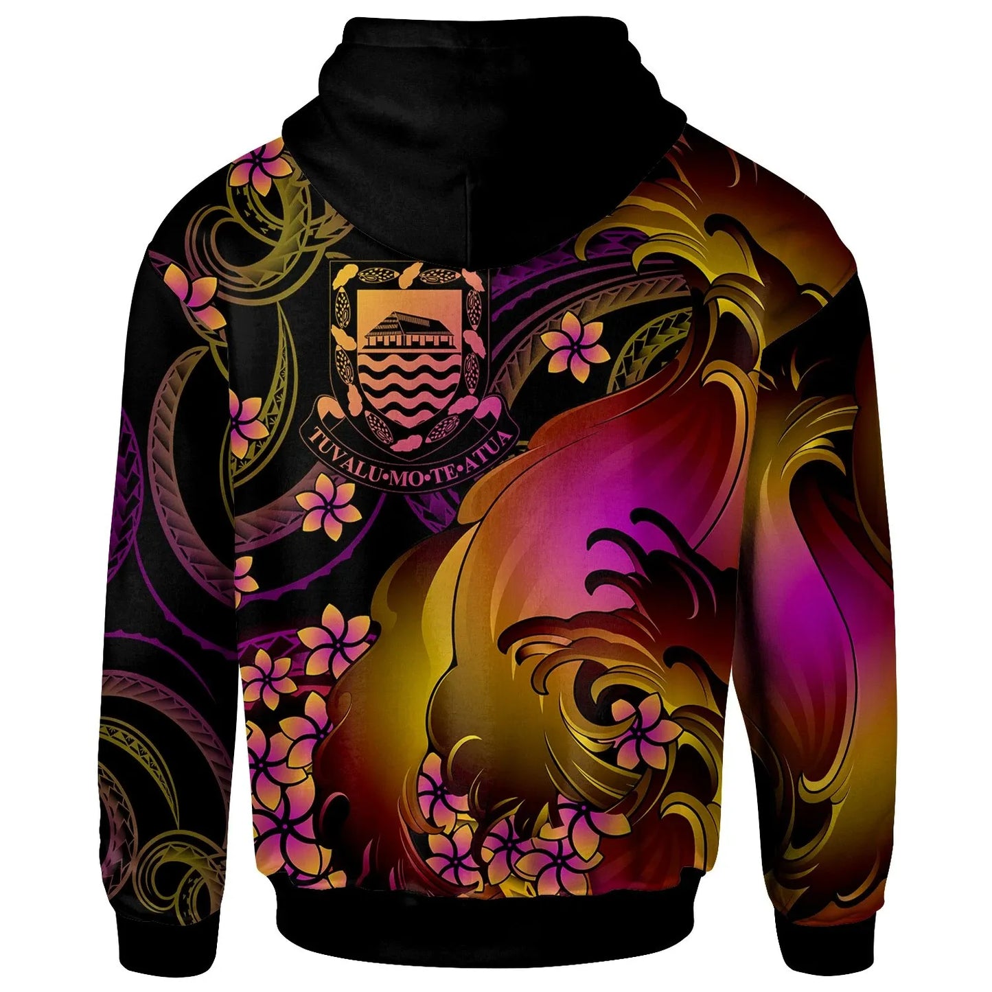 Tuvalu Custom Personalised Hoodie - Tuvalu in wave