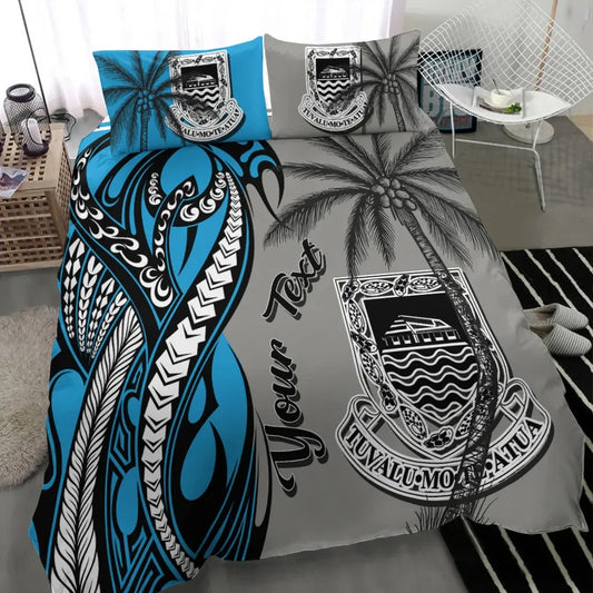 Tuvalu Custom Personalized Bedding Set - Classical Coconut Tree