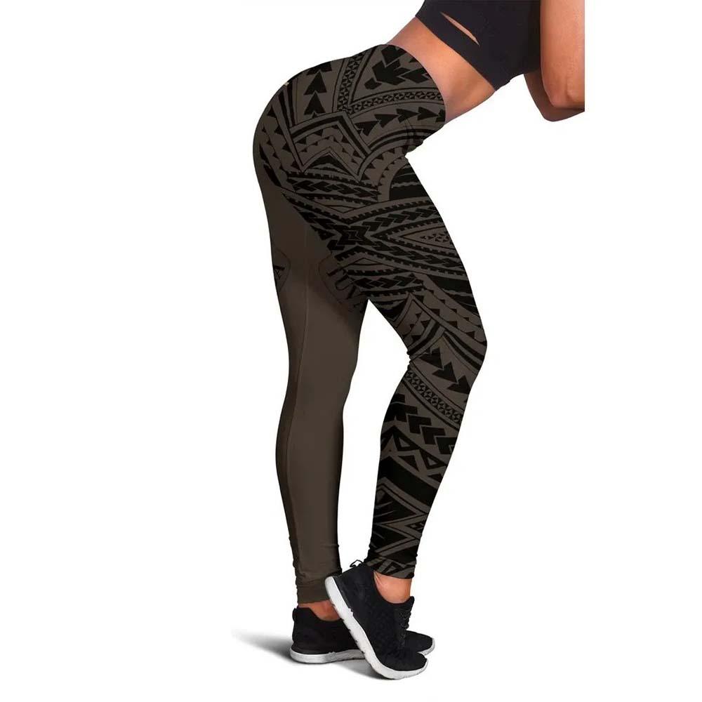 Tuvalu Flag Legging (Dark Brown)