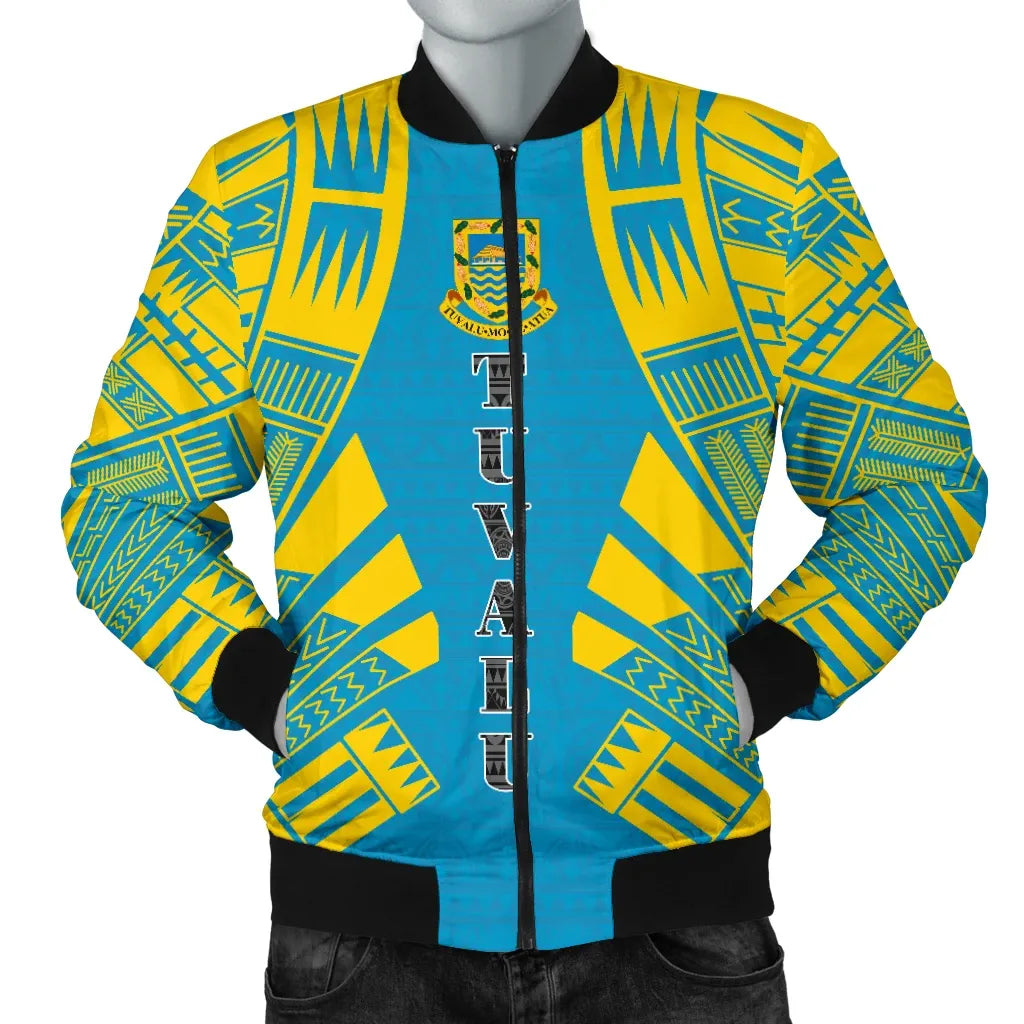 Tuvalu Bomber Jackets - Polynesian Tattoo Flag