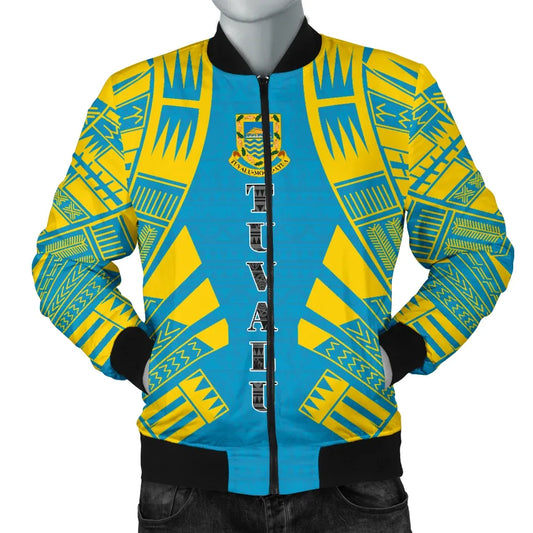 Tuvalu Bomber Jackets - Polynesian Tattoo Flag