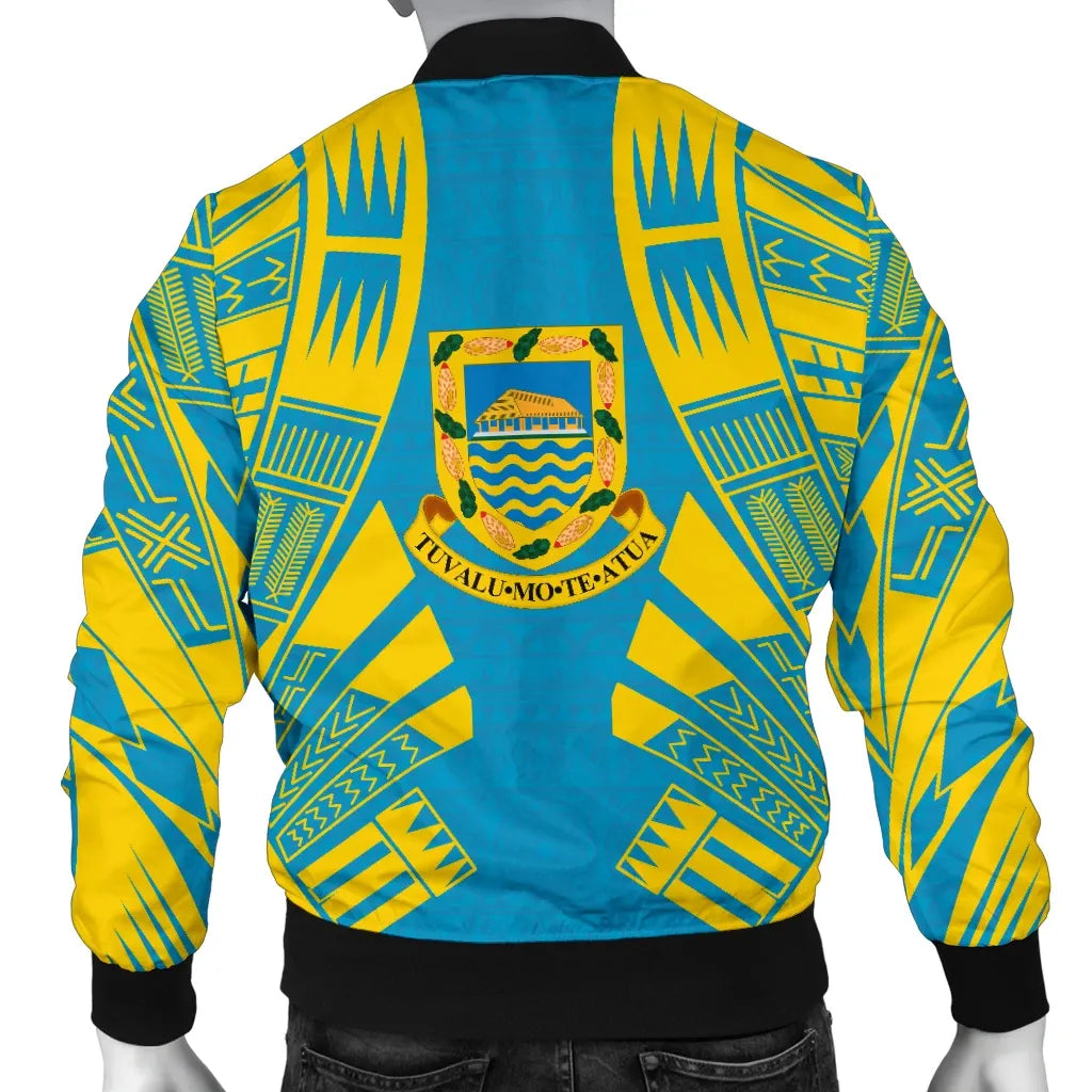 Tuvalu Bomber Jackets - Polynesian Tattoo Flag