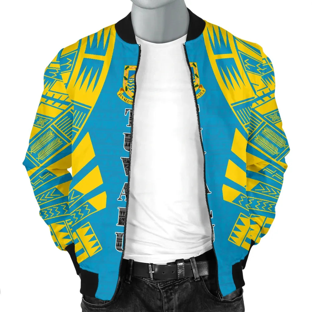 Tuvalu Bomber Jackets - Polynesian Tattoo Flag