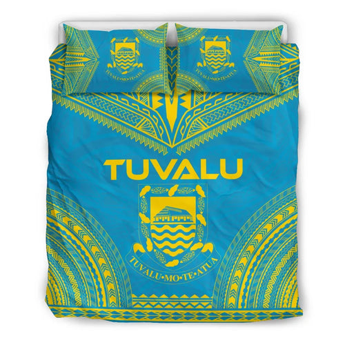 Tuvalu Flag Polynesian Chief Duvet Cover Set