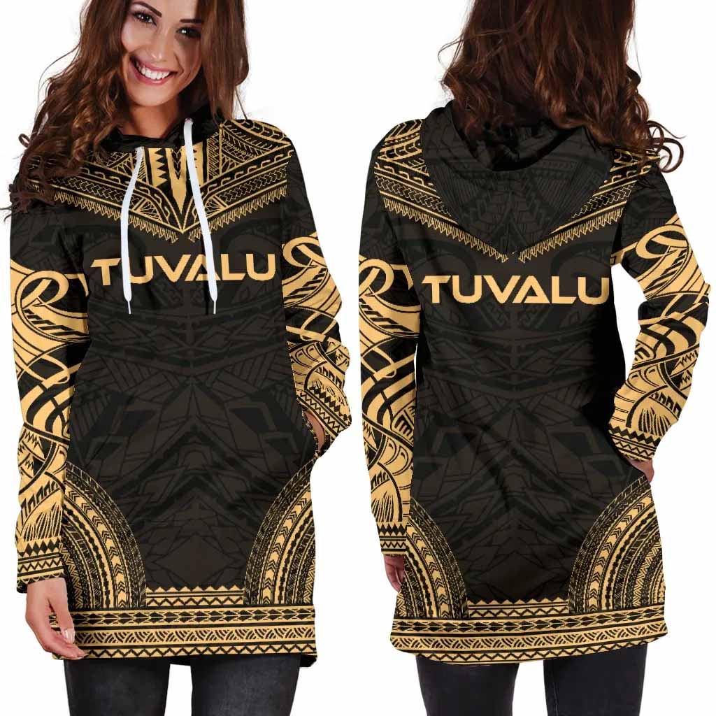 Tuvalu Female Hoodie Dress - Polynesian Gold Chief