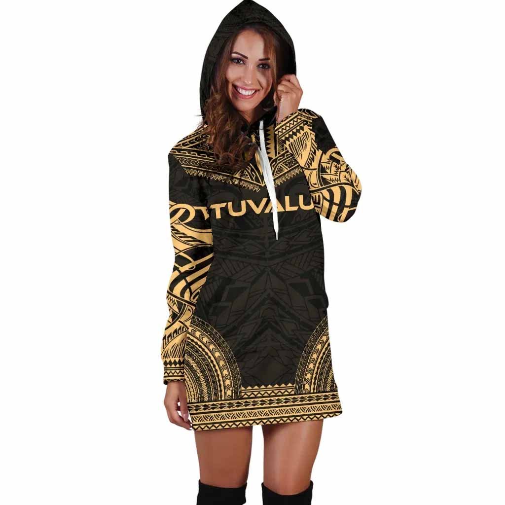 Tuvalu Female Hoodie Dress - Polynesian Gold Chief