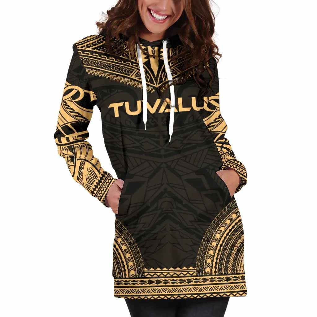 Tuvalu Female Hoodie Dress - Polynesian Gold Chief
