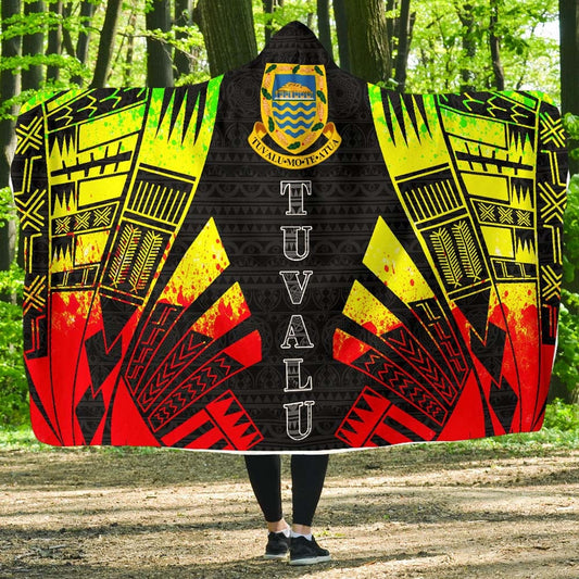 Tuvalu Hooded Blanket - Polynesian Tattoo Reggae