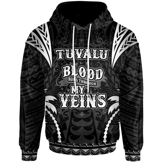 Tuvalu Hoodie - Blood Runs Through My Veins Style Black