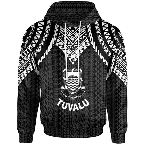 Tuvalu Hoodie - Polynesian Armor Style Black