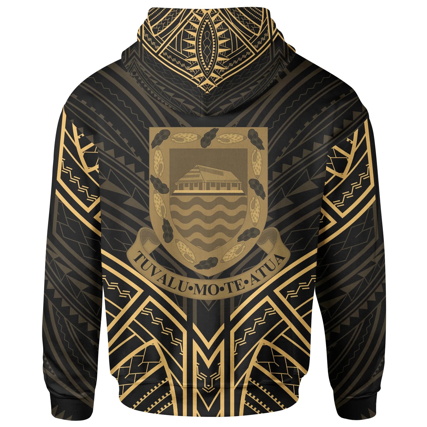Tuvalu Hoodie - Tuvalu Seal Gold Tribal Patterns