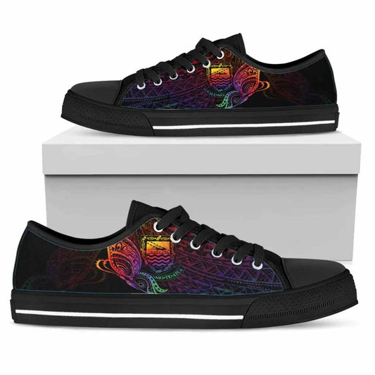 Tuvalu Low Top Shoes - Butterfly Polynesian Style
